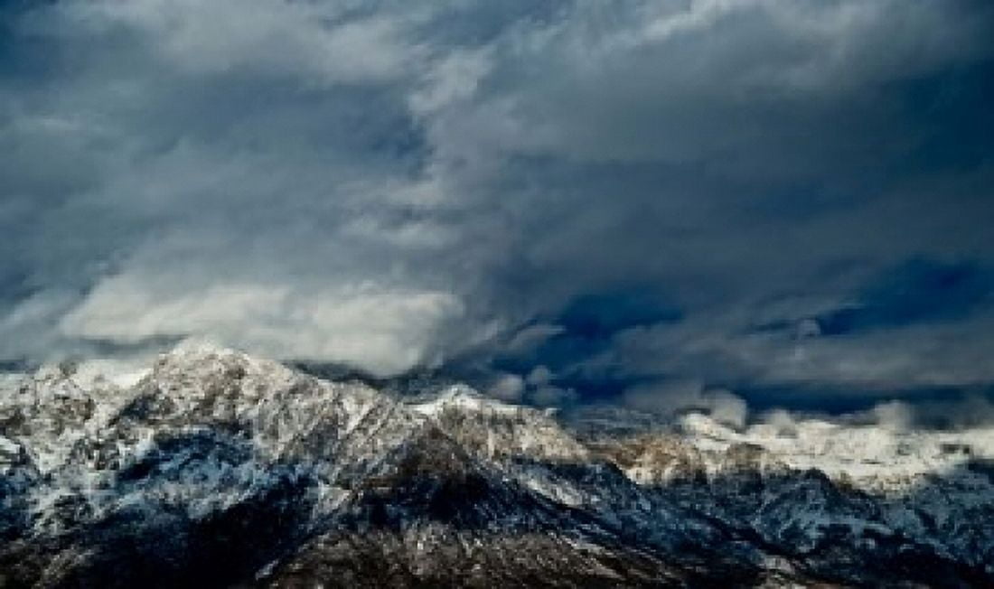 Clouds over the Wasatch Mountains Utah USA Canvas Art - Panoramic Images (36 x 22)