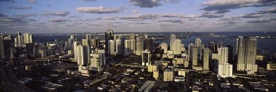 Clouds over the city skyline Miami Florida USA Canvas Art - Panoramic Images (18 x 6)