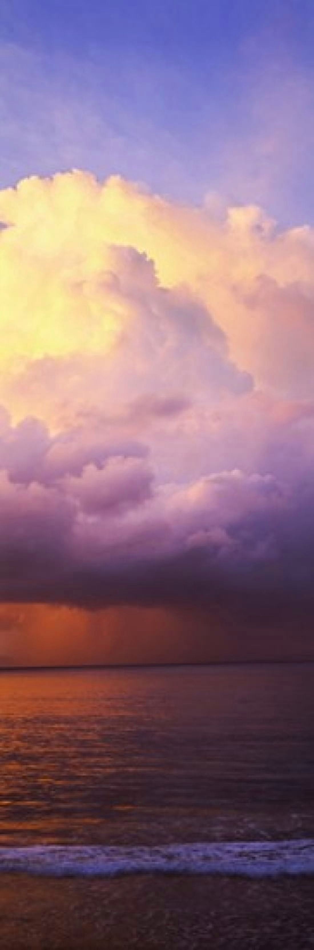 Clouds over the pacific ocean Hawaii USA Canvas Art - Panoramic Images (18 x 6)