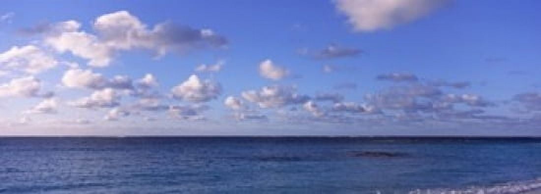Clouds over the sea Anguilla Canvas Art - Panoramic Images (18 x 7)