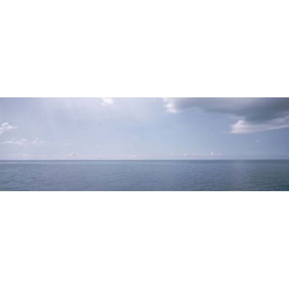 Clouds over the sea, Atlantic Ocean, Bermuda, USA Poster Print (18 x 6)