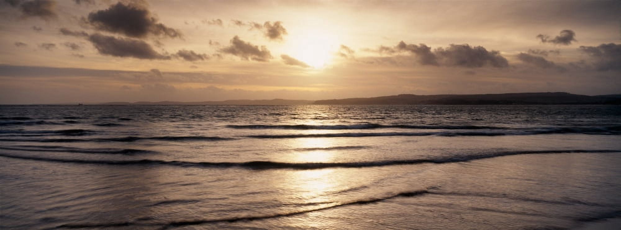 Clouds over the sea Exmouth Beach Exmouth Devon England Canvas Art - Panoramic Images (27 x 9)