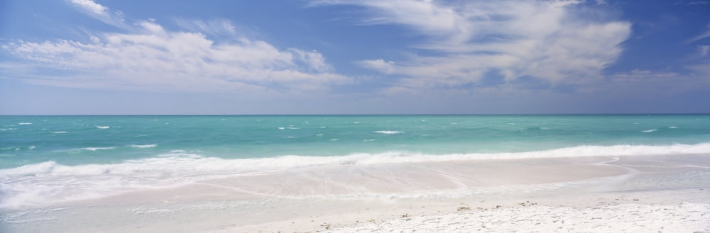 Clouds over the sea Lido Beach St Armands Key Gulf of Mexico Florida USA Canvas Art - Panoramic Images (36 x 12)