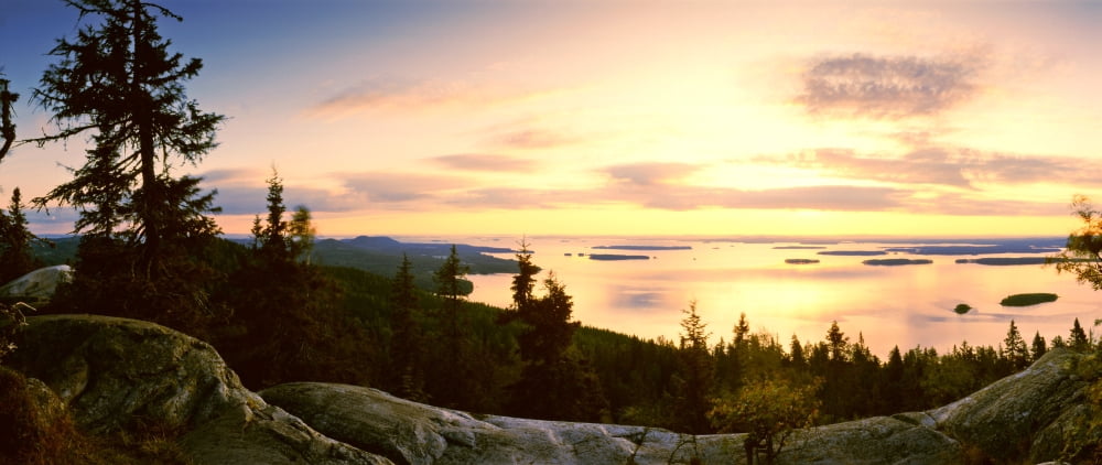 Clouds over the sea North Karelia Finland Canvas Art - Panoramic Images (12 x 36)