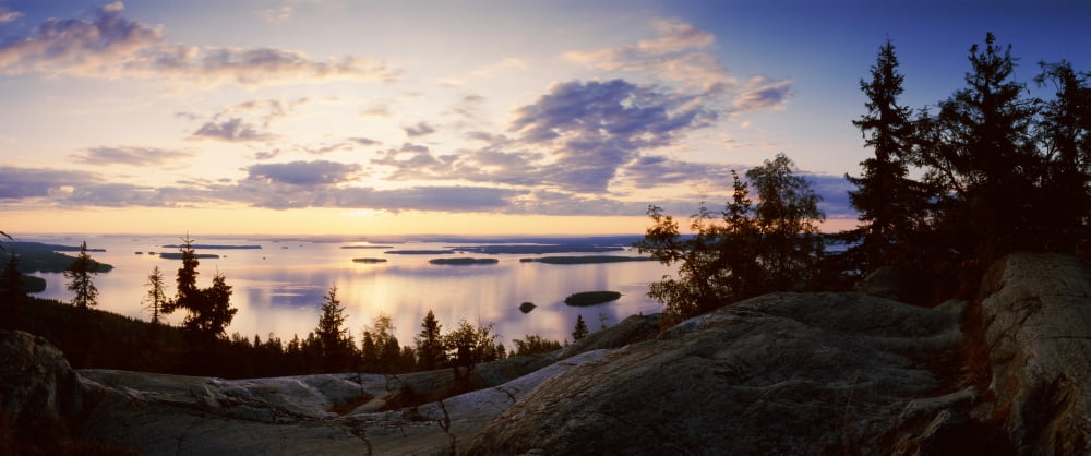 Clouds over the sea North Karelia Finland Canvas Art - Panoramic Images (27 x 9)