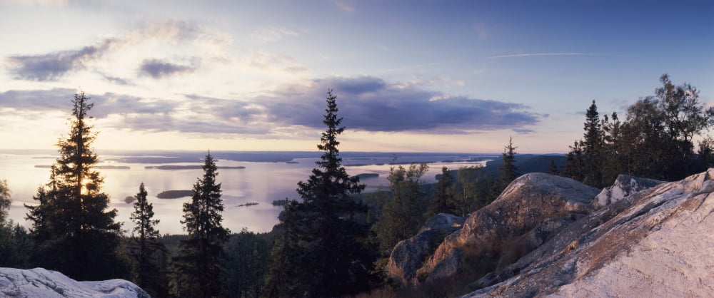 Clouds over the sea North Karelia Finland Canvas Art - Panoramic Images (27 x 9)