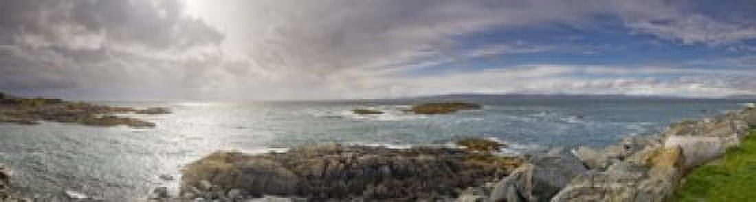 Clouds over the sea Towards Rum and Isle Of Skye Mallaig Highlands Region Scotland Canvas Art - Panoramic Images (21 x 6)