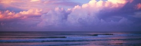 Clouds over the sea at sunset Canvas Art - Panoramic Images (36 x 12)