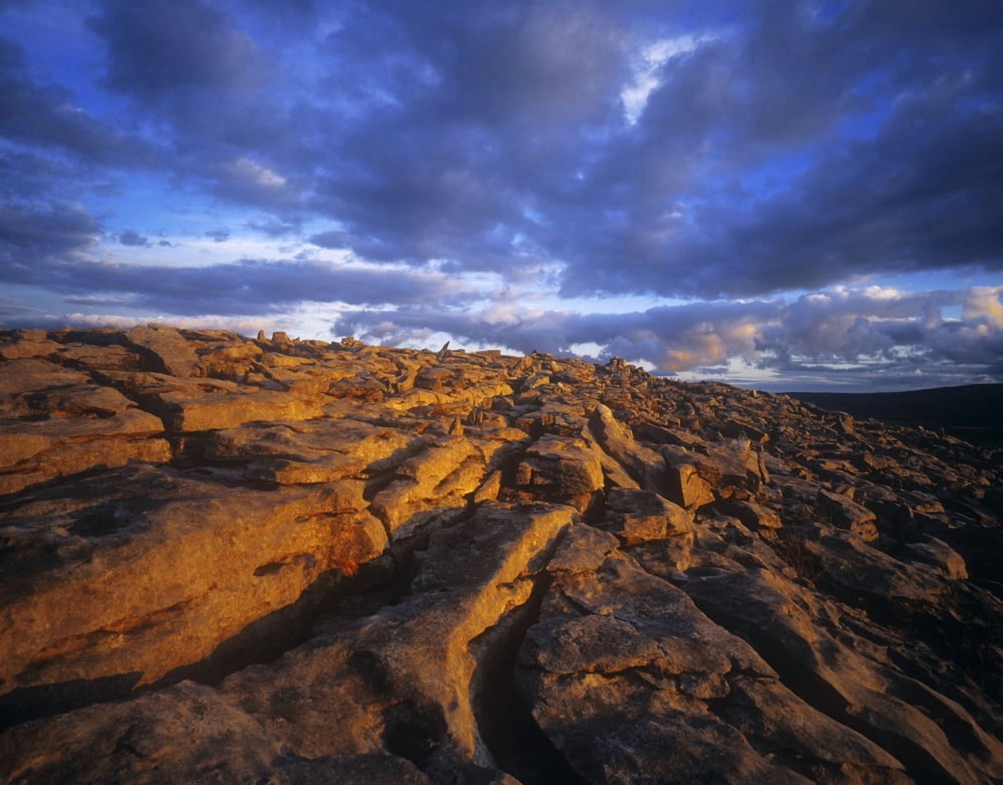 Cloudscape Over A Landscape The Burren County Clare Ireland Canvas Art - The Irish Image Collection Design Pics (15 x 12)