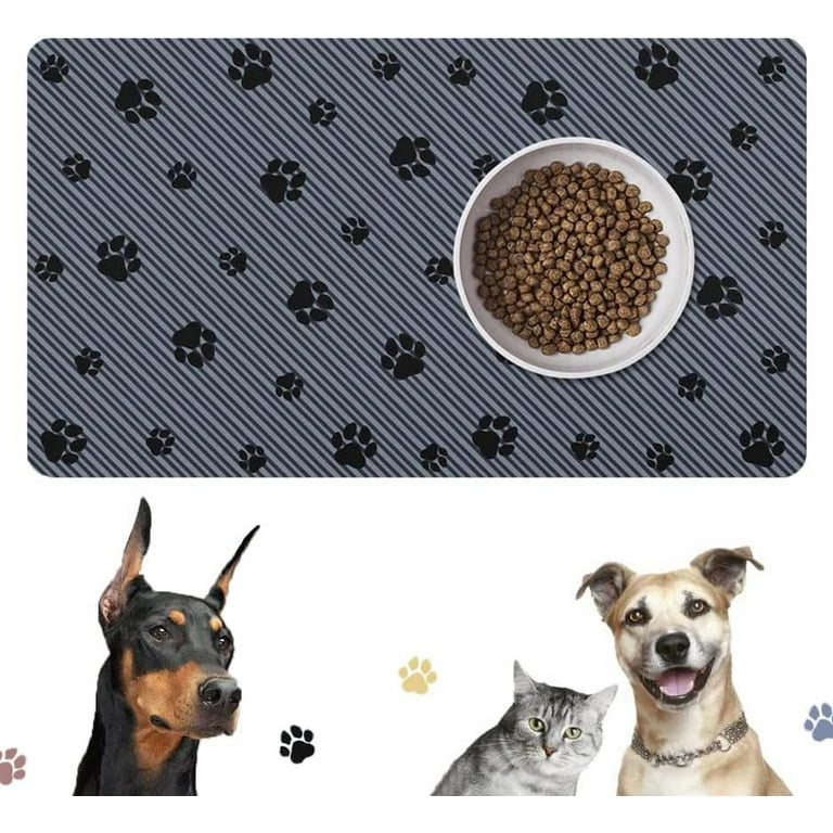 Cloudsfeel Pet Food Mat,Dog Cat Bowl Mat for Food and Water,Dog Cat Feeding  Mat,Dog Cat Placemat,Dog Food Mats for Floors Waterproof,Non-Toxic,Easy to  Clean and Nonslip Mat for Pet 