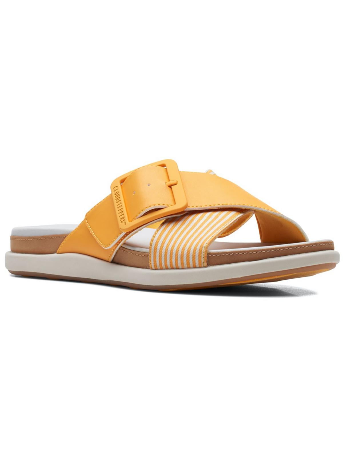 Cloudsteppers by Clarks Womens Eliza April Faux Leather Slip On Pool