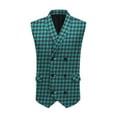 thumbnail image 1 of Cloudstyle Big&Tall Men's Print Double-Breasted Formal Casual Sleeveless Waistcoat Vest - Wrinkle & Pilling Resistant,2XS-3XL, 1 of 8