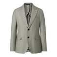 thumbnail image 1 of Cloudstyle Big&Tall Men's Striped Peak Lapel Slim Fit Single Breasted Two-Button Business Casual Blazer - Half-Lined Double Vented Wrinkle Resistant,XS-3XL, 1 of 10