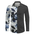 thumbnail image 1 of Cloudstyle Men's Casual Printed Turn Down Collar Long Sleeve Shirt - Lightweight, Anti-Pilling & Wrinkle-Resistant, 1 of 8