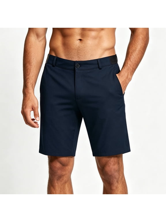 Men's Casual Shorts Loose Fit Stretch Elastic Waist Summer 5-Inch Inseam