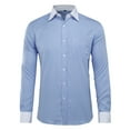 thumbnail image 1 of Cloudstyle Men's Dress Shirt Slim Fit Button Down Stripe Checked Shirt fs22, 1 of 5