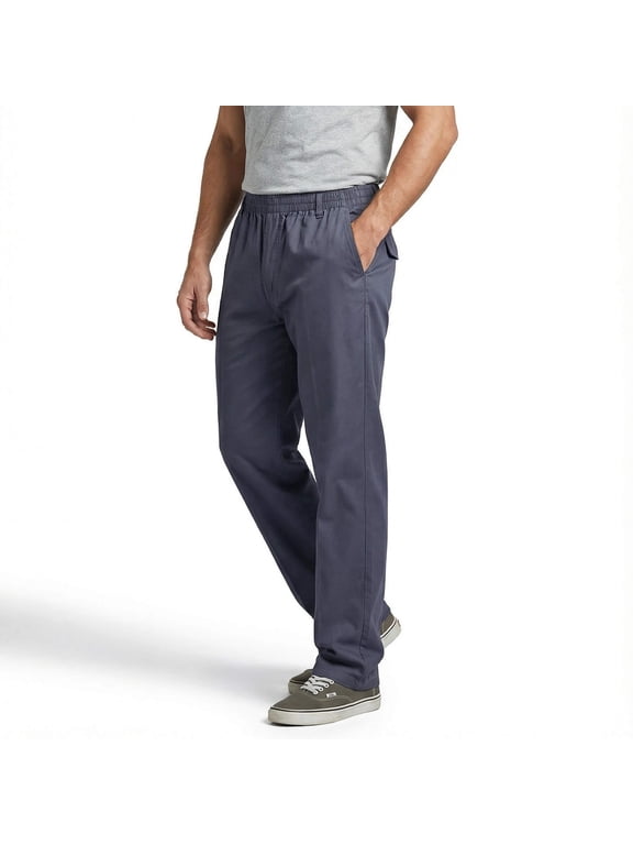 Men's High-Rise Straight Leg Casual Pants - Lightweight Relaxed Fit Chino Trousers with 4 Pockets for Fall