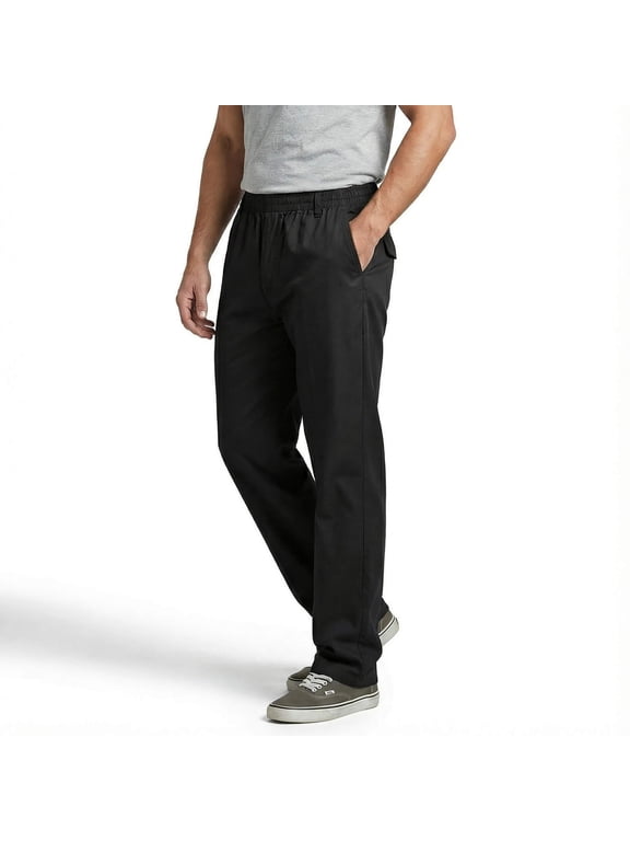 Men's High-Rise Straight Leg Casual Pants - Lightweight Relaxed Fit Chino Trousers with 4 Pockets for Fall