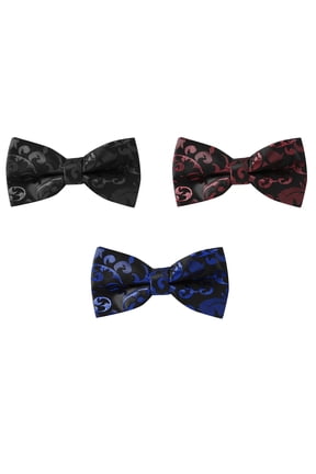 Men's Jacquard Formal Bow Ties 3-Pack for Weddings, Evening Parties & Gifting