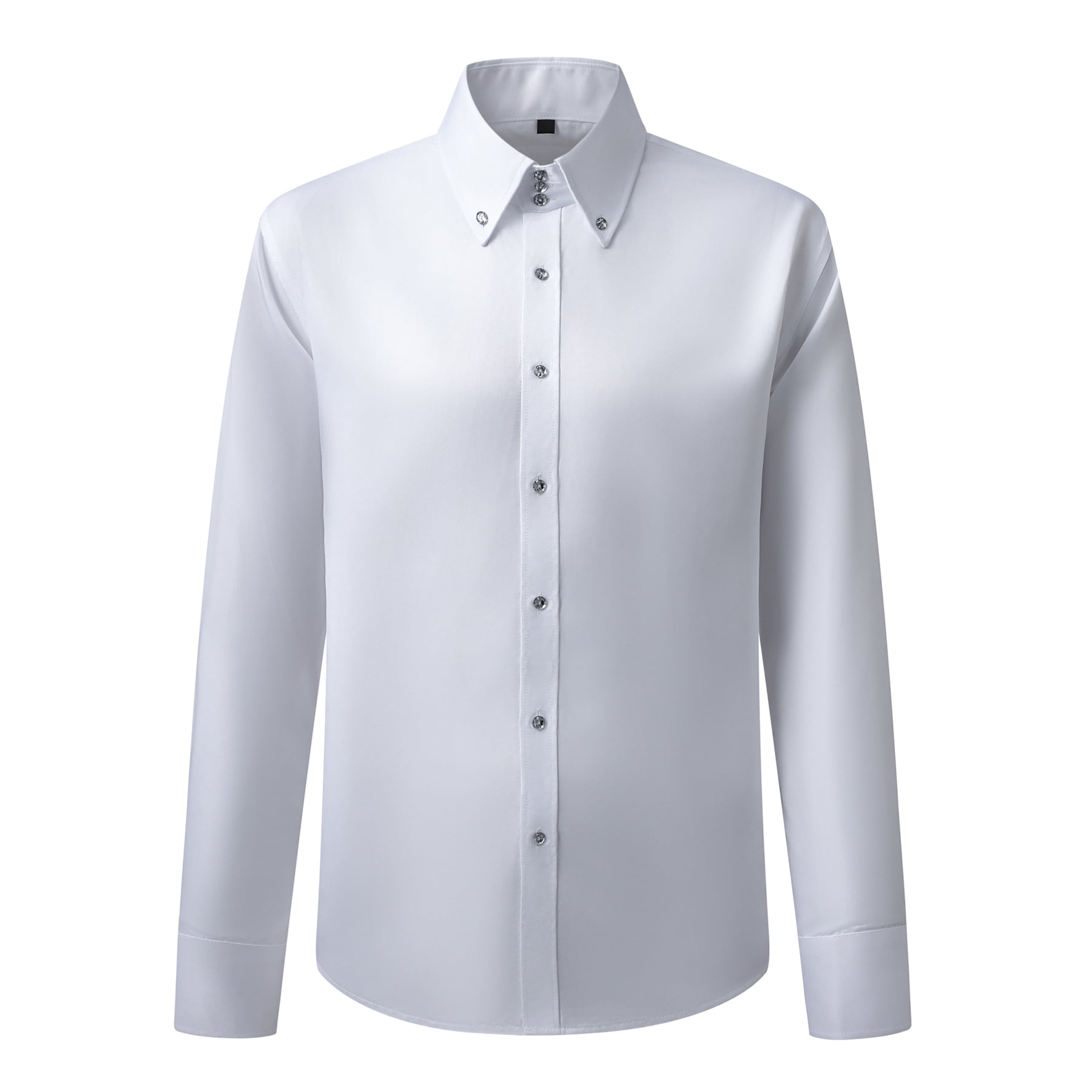 men's non iron slim fit dress shirts Leader Contrast // Black Skull main image 1