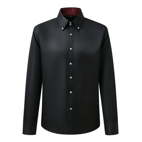 Cloudstyle Men's Non-Iron Slim Fit Dress Shirt - Button-Down Collar Business Casual Shirt for Office & Commute