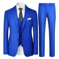 thumbnail image 1 of Cloudstyle Men's Relaxed Fit 3-Piece Notched Lapel Suit Set, Single-Breasted Business Casual Attire with Back Vent & Functional Pockets, 1 of 17
