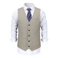 thumbnail image 1 of Cloudstyle Men's Single-Breasted Striped Vest, Polyester, 1 of 12