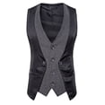 thumbnail image 1 of Cloudstyle Men's Layered Collar Vest, Adjustable Sleeveless Jacket with Side Pockets - Casual Two-Tone Design, 1 of 5