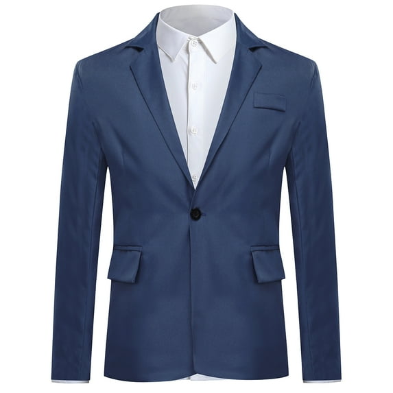Cloudstyle Men's Slim Fit 1 Button Lapel Jacket