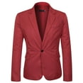 thumbnail image 1 of Cloudstyle Men's Slim Fit Lightweight Notched Lapel Suit Jacket with Pockets, 2XL, 1 of 5
