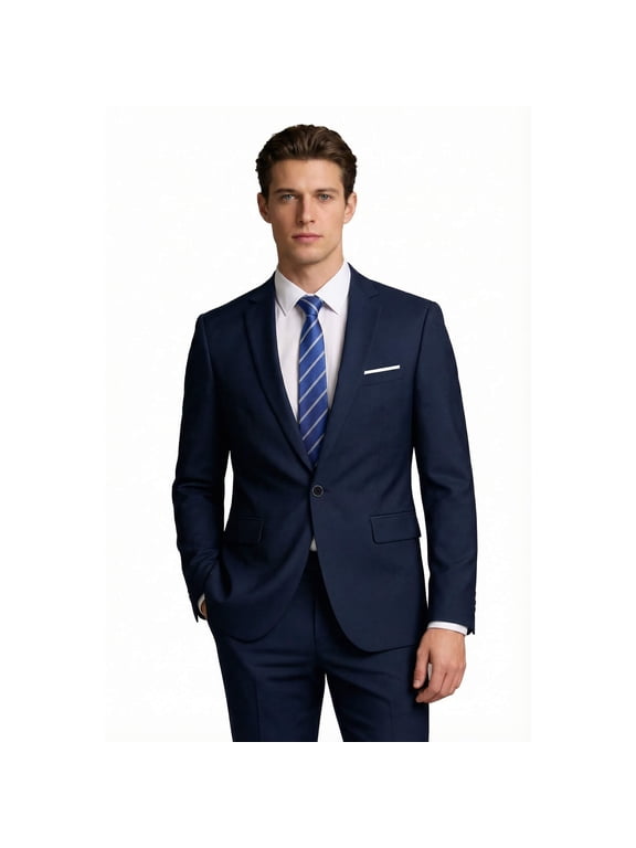 Men's Slim Fit One Button Solid Suit Blazer Jacket Casual Party Sport Coat