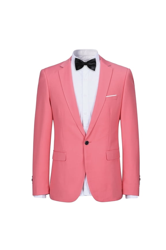 Men's Slim Fit One Button Suit Blazer Jacket Casual Party Sport Coat