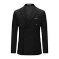 thumbnail image 1 of Cloudstyle Men's Solid Color Double-breasted Business Blazer, 1 of 12