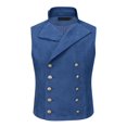 thumbnail image 1 of Cloudstyle Men's Solid Color Double-breasted Vest, 1 of 10