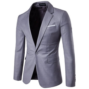 Cloudstyle Men's Slim Fit Casual Blazer, Solid Print, 1-Piece