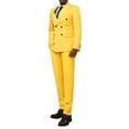 thumbnail image 1 of Cloudstyle Men's Two-button Double-breasted Suit Two-piece Set, 1 of 12