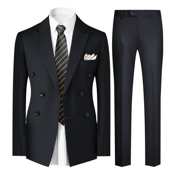 スーツ Double-breasted setup & shirt & tie High Sense Mens Double Breasted Suit: Two-Tone Texture, Slim