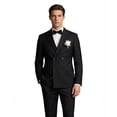 thumbnail image 1 of Cloudstyle Men's Slim Fit Double-Breasted Peak Lapel Suit Set - Business Casual Blazer & Trousers with 7 Pockets, 1 of 14