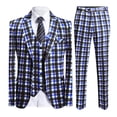 thumbnail image 1 of Cloudstyle Men's Two-button Single-breasted Suit Three-piece Set, 1 of 12