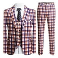 thumbnail image 1 of Cloudstyle Men's Two-button Single-breasted Suit Three-piece Set, 1 of 12