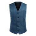 thumbnail image 1 of Cloudstyle Men's V-Neck Dress Suit Business Casual Waistcoat 5 Button Slim Fit Waistcoat, 1 of 5