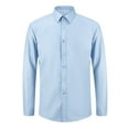 thumbnail image 1 of Cloudstyle Men's Wrinkle-Free Solid Long Sleeve Dress Shirt with Spread Collar, Classic Fit for Business, 1 of 8