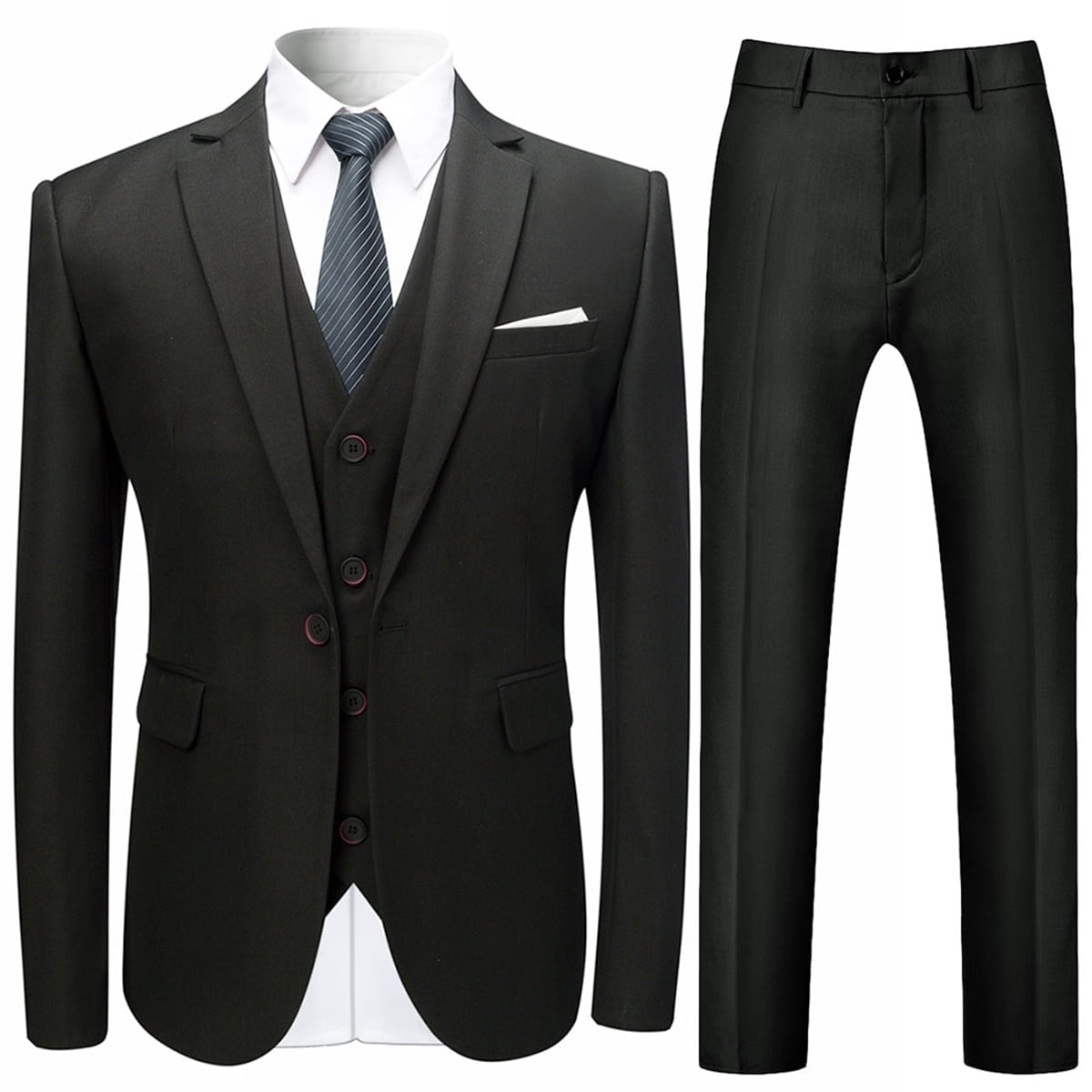 Men's Custom Size 3-Piece Linen Suit Set - Blazer, Vest, And Pants For Summer Weddings & Events - View #3