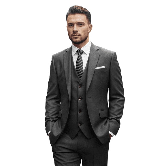 Cloudstyle Mens 3 Piece Suit Set Blazer Tux Vest Suit Pants Jacket Formal