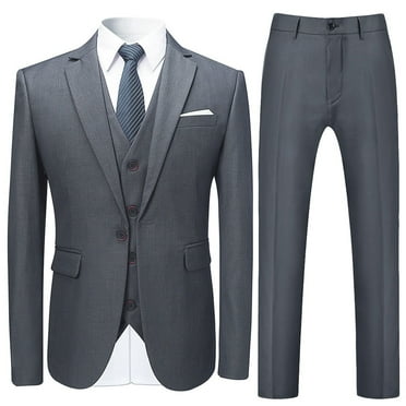Cloudstyle Mens 3 Piece Suit Set Blazer Tux Vest Suit Pants Jacket Formal