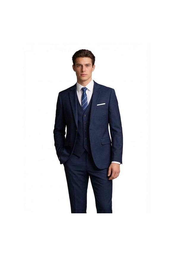 Mens 3 Piece Suit Set Blazer Tux Vest Suit Pants Jacket Formal