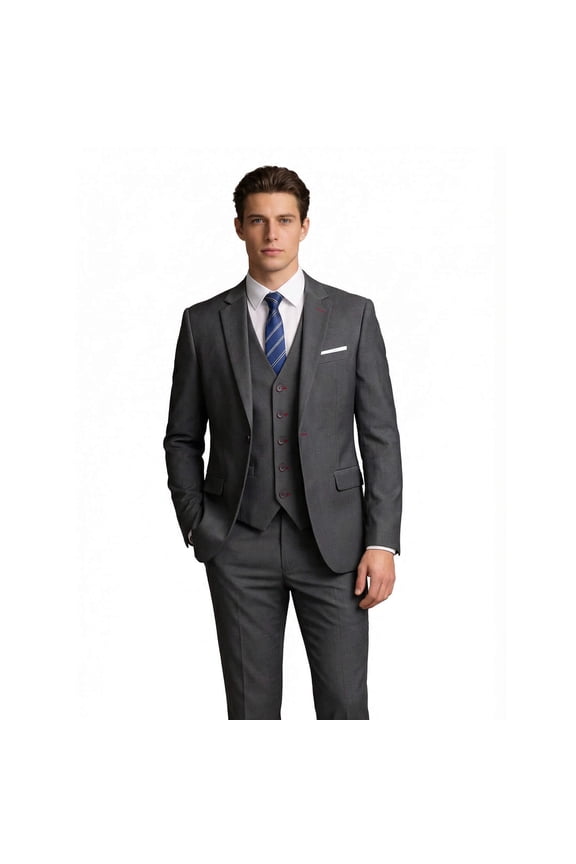 Mens 3 Piece Suit Set Blazer Tux Vest Suit Pants Jacket Formal