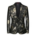 thumbnail image 1 of Cloudstyle Mens Embroidery Tux Dress Suit Jacket Formal Print Prom Blazer Dinner Sport Coat, 1 of 4