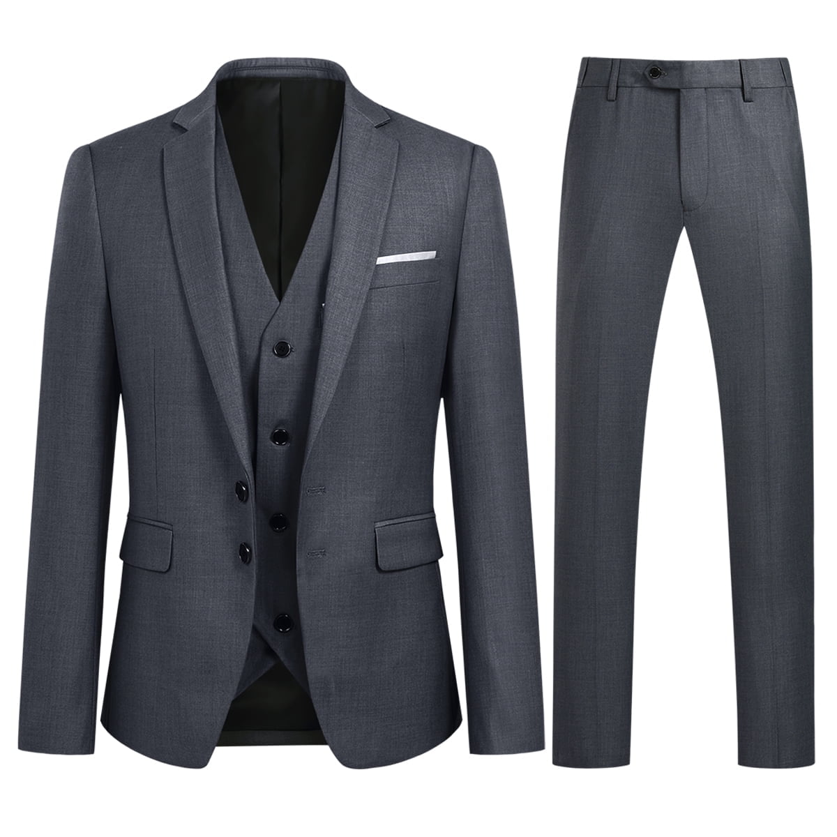 Men Business Slim Tailored 3-Piece Suit Outfit main image 0