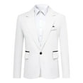 thumbnail image 1 of Cloudstyle Mens Slim Fit Single-Breasted Suit Blazer Sport Coat, 1 of 12